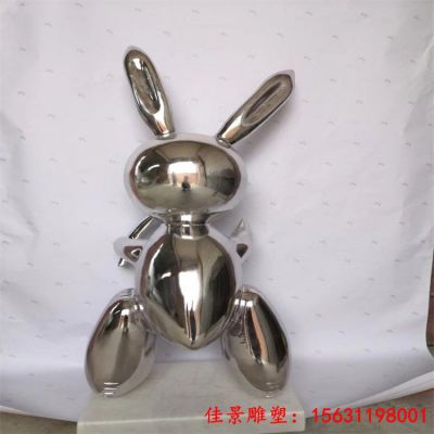 镜面不锈钢兔子雕塑