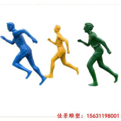 不锈钢抽象运动跑步人物雕塑