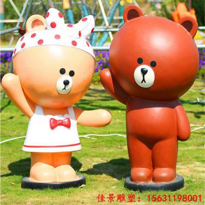 玻璃钢卡通小熊雕塑