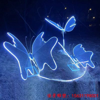公园不锈钢镂空蝴蝶雕塑