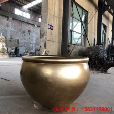 公园水缸铜雕
