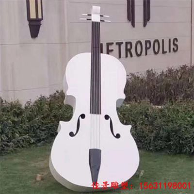 公园玻璃钢乐器雕塑抽象吉他