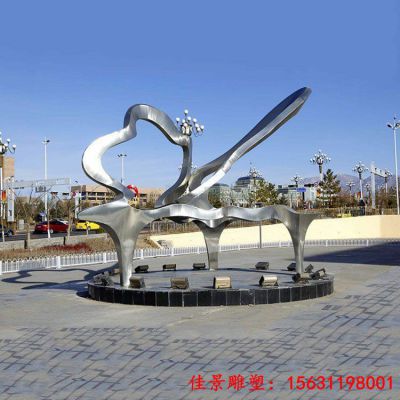 校园广场景观不锈钢钢琴抽象雕塑
