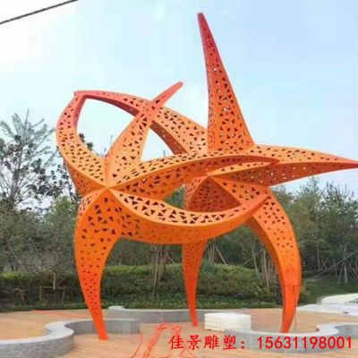 大型海边景观不锈钢海星雕塑