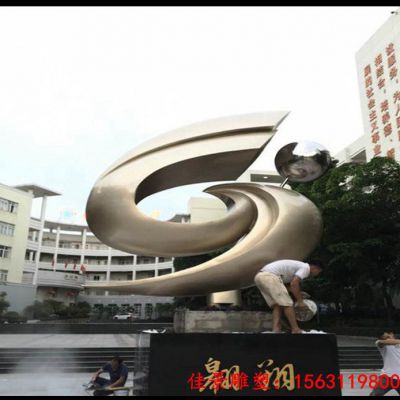 校园景观不锈钢翱翔雕塑