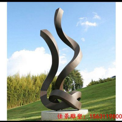 公园景观不锈钢抽象水草雕塑