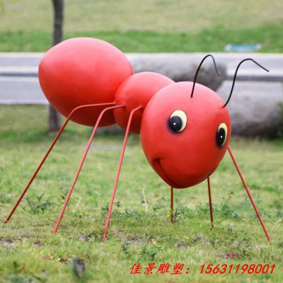 广场大型不锈钢蚂蚁雕塑