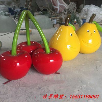 玻璃钢仿真水果鸭梨雕塑