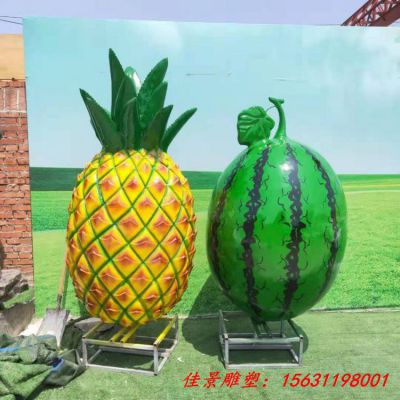 玻璃钢仿真水果菠萝雕塑