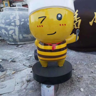 玻璃钢厨师小蜜蜂雕塑卡通摆件