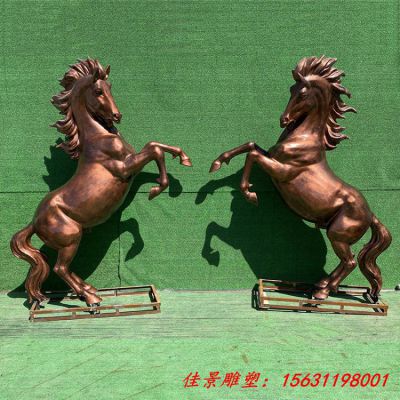 广场景观奔马铜雕