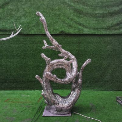 不锈钢创意树枝雕塑
