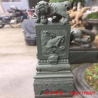 大理石抱鼓石雕门墩