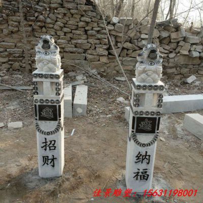 园林石雕仿古拴马桩雕塑