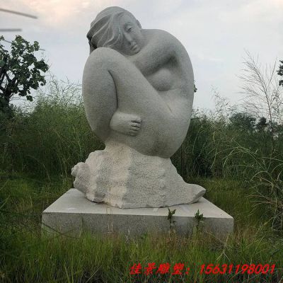 公园景观石雕抽象人物雕塑