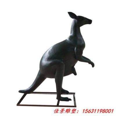 公园动物铜雕袋鼠雕塑