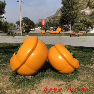 玻璃钢仿真柿子雕塑