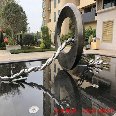 金属不锈钢鲤鱼跃龙门雕塑