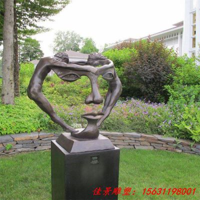 公园景观抽象人物铜雕