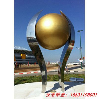 不锈钢创意圆球雕塑