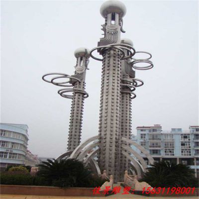 不锈钢企业标志雕塑