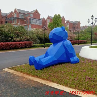 不锈钢卡通熊雕塑