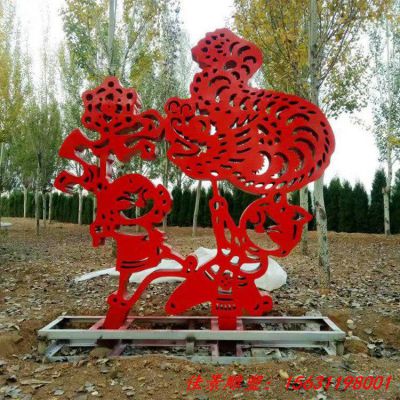 不锈钢剪纸公园景观雕塑