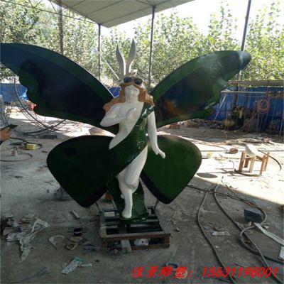 玻璃钢仿真蝴蝶仙子雕塑