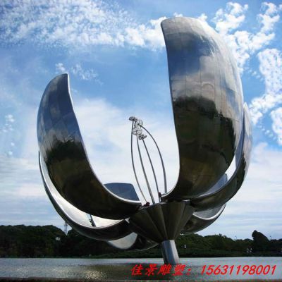 不锈钢城市大型花朵雕塑