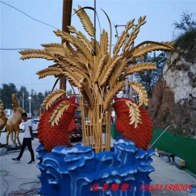 不锈钢麦穗雕塑