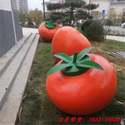 公园苹果雕塑玻璃钢仿真水果