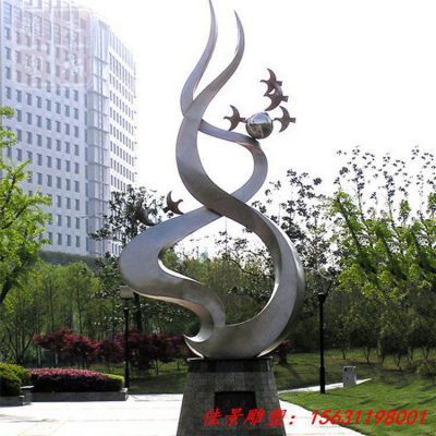 校园不锈钢抽象光明未来雕塑