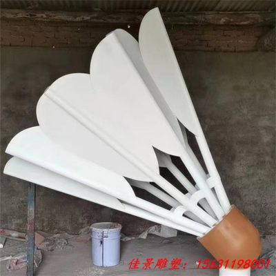玻璃钢羽毛球雕塑