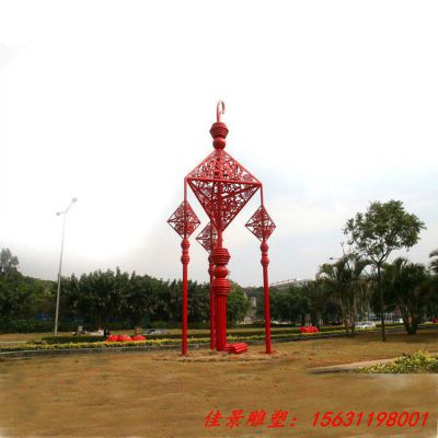不锈钢大型中国结雕塑