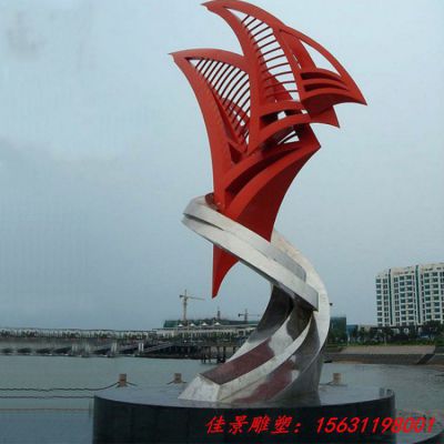 不锈钢扬帆雕塑