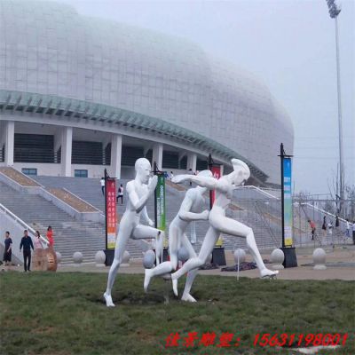 不锈钢抽象运动跑步人物雕塑
