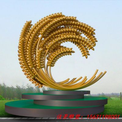 城市文化不锈钢小麦雕塑