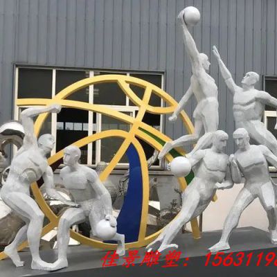 不锈钢打篮球人物雕塑