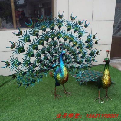 金属喷漆不锈钢孔雀雕塑
