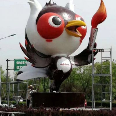 玻璃钢卡通愤怒的小鸟雕塑