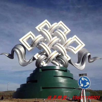 不锈钢联通标志雕塑