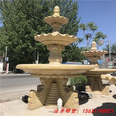 砂岩喷泉石雕