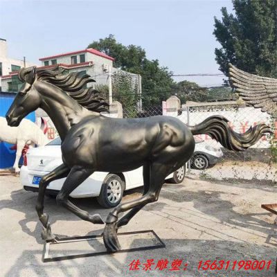 公园动物骏马铜雕