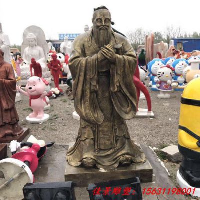 校园景观孔子铜雕