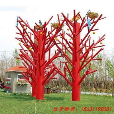 不锈钢树花雕塑