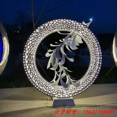 园林不锈钢抽象大雁雕塑