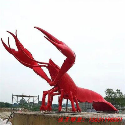 玻璃钢仿真大龙虾雕塑