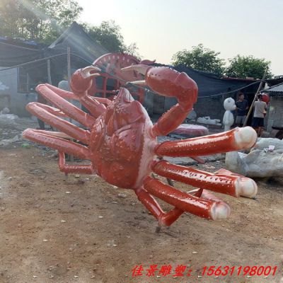 玻璃钢仿真螃蟹雕塑