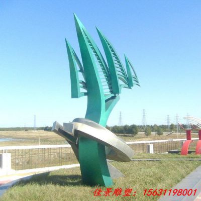 公园不锈钢抽象船帆雕塑