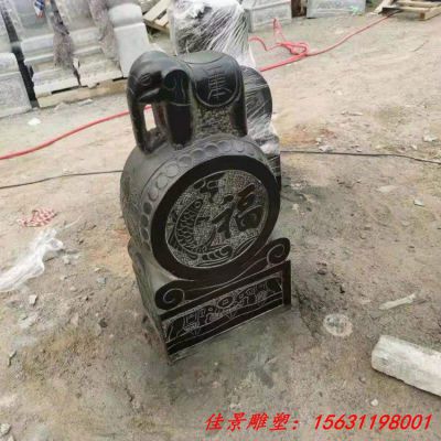 青石仿古小象门墩抱鼓石雕
